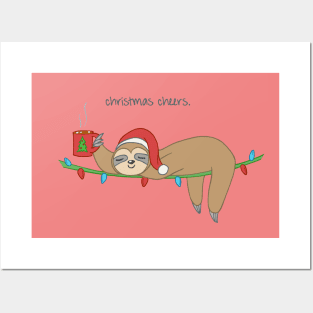 Christmas Cheer Sloth Posters and Art